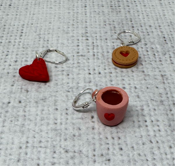 Valentine’s Stitch Markers – Handmade by Janet Friel ❤️