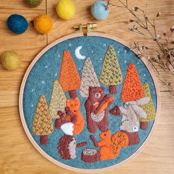 Woodland Melody Felt Appliqué Hoop Kit