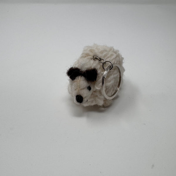 Woolly Sheep Felted Keyring