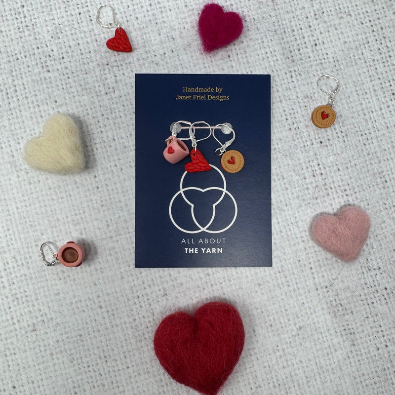 Valentine’s Stitch Markers – Handmade by Janet Friel ❤️