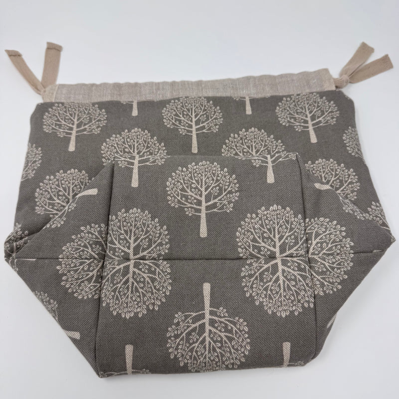 Into the Woods Project Bag – Medium (Grey/Natural Trees)