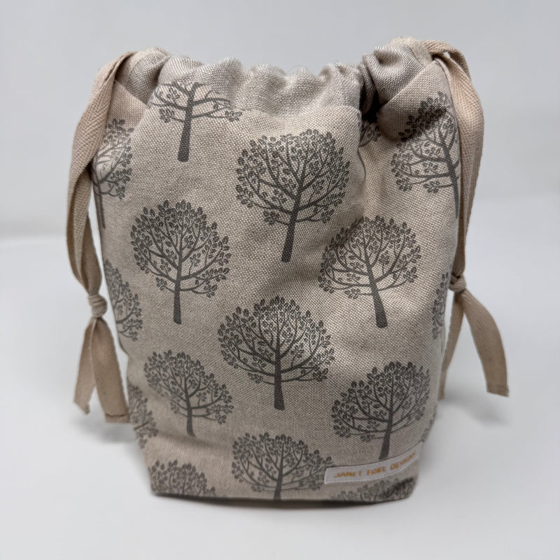 Into the Woods Project Bag – Medium (Natural/Grey Trees)