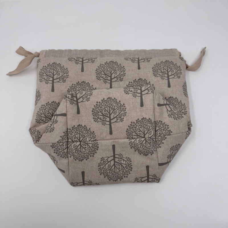 Into the Woods Project Bag – Medium (Natural/Grey Trees)