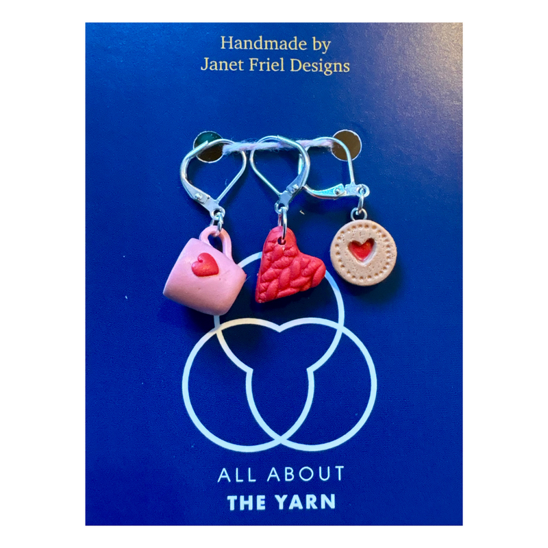 Valentine’s Stitch Markers – Handmade by Janet Friel ❤️