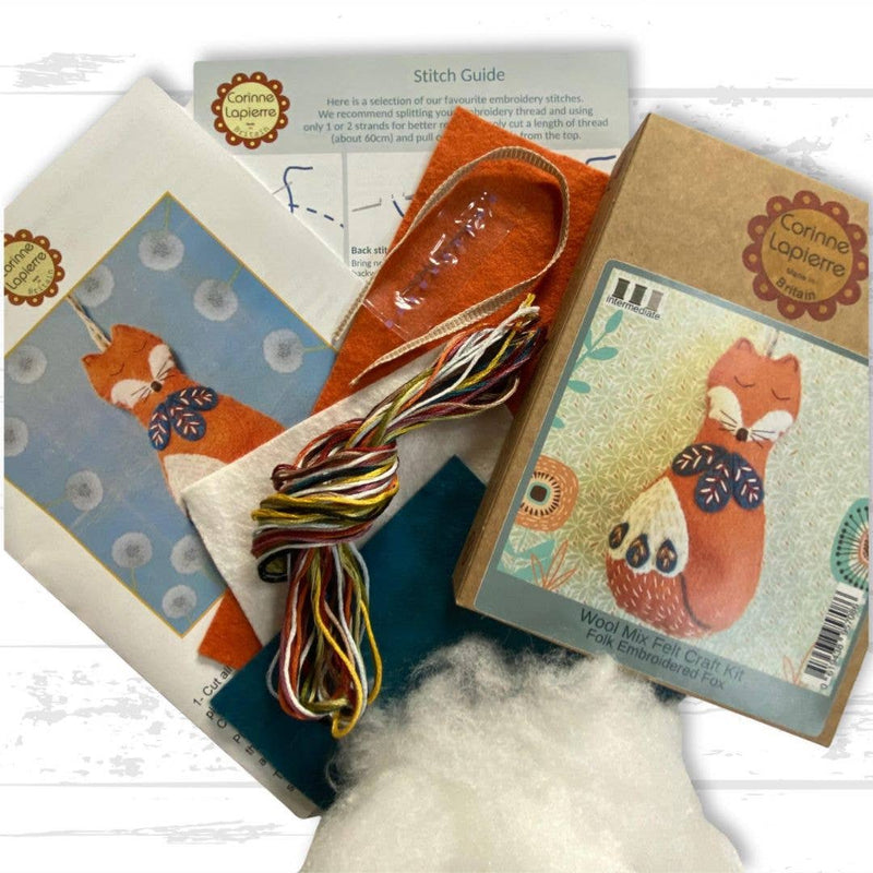 Folk Fox Felt Craft Mini Kit