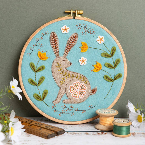 Wild Hare Appliqué Hoop Craft Kit