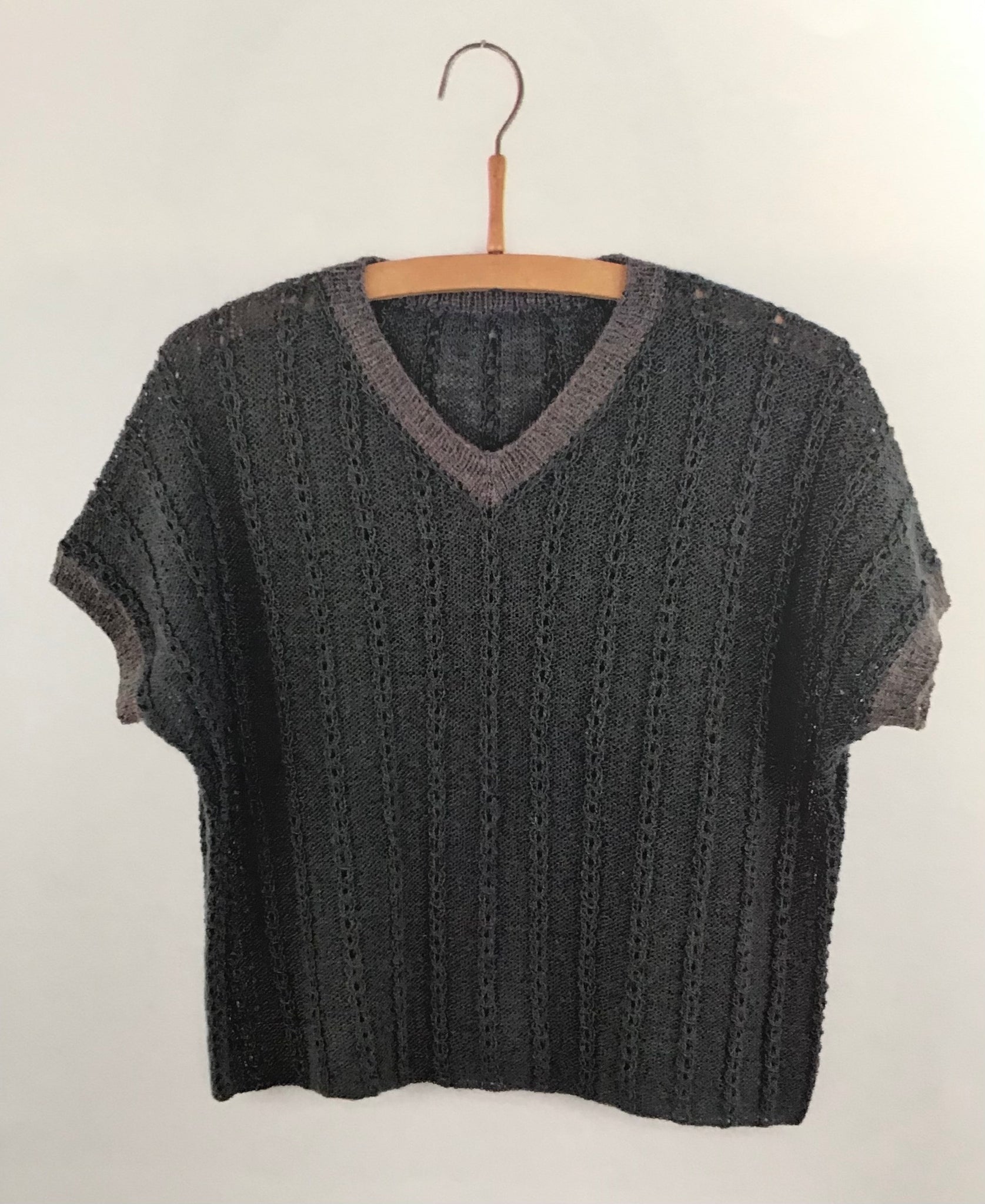 Holey Pattern Mohair Sleeve-less Top - トップス