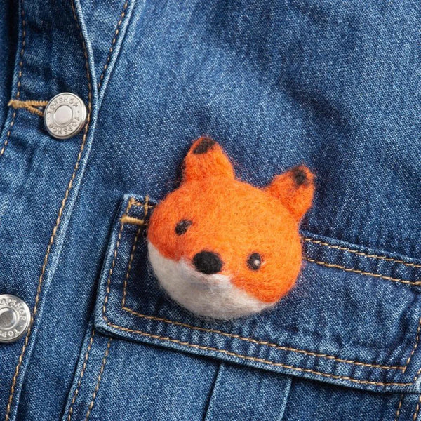 Fox Brooch Needle Felting Kit